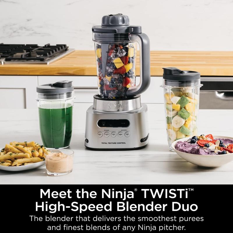 Ninja TWISTi Blender DUO 1600W, Smoothie e Extrator
